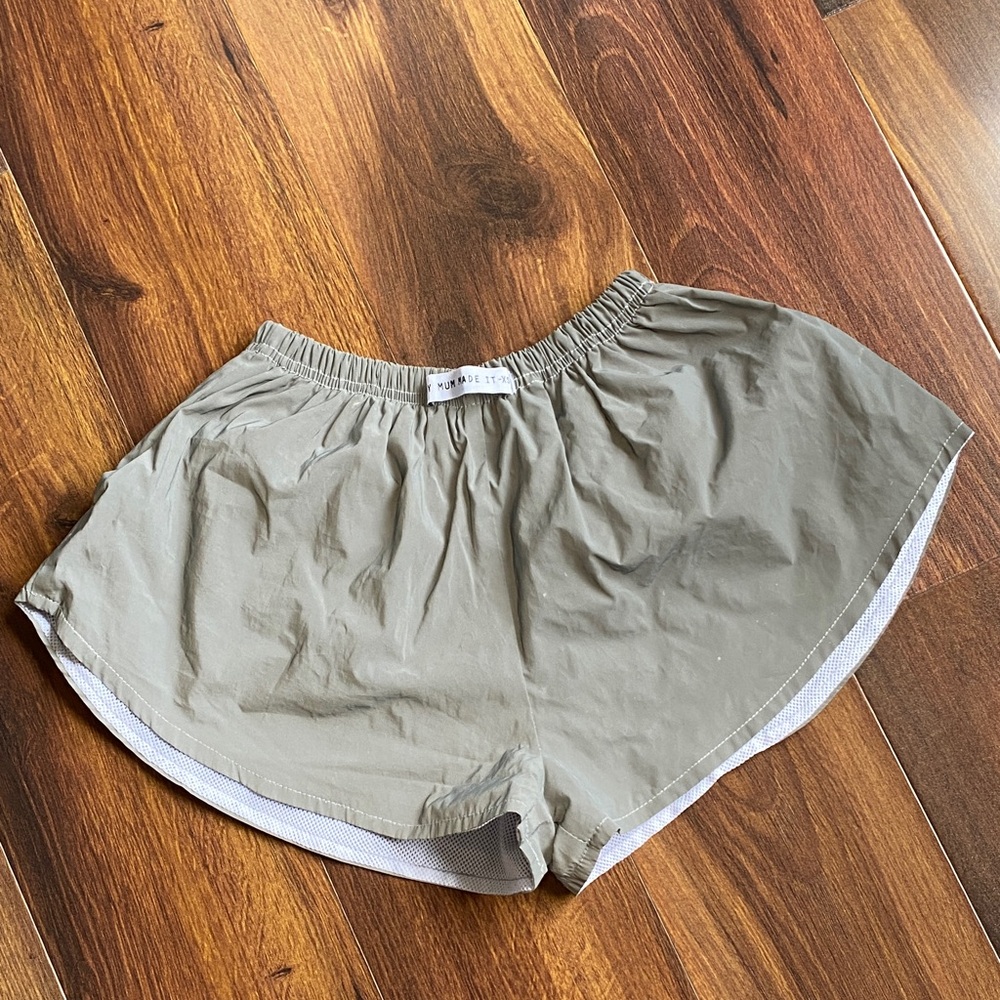 My Mum Made It Reflective Running Shorts 1.5” Net Lining Silver Women’s XS Glow